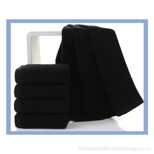 High quantity 100% Cotton Bleach Proof Black Hair Salon Towel Wholesale